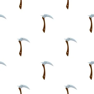 Japanese kama weapon pattern seamless Stock Illustration