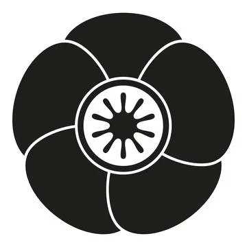 Japanese kamon crest with five mokko leaves Stock Illustration