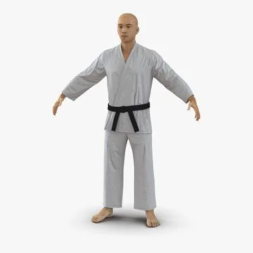 Japanese Karate Fighter 3D Model 3D Model