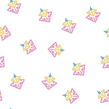 Japanese kite vector seamless pattern Stock Illustration