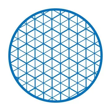 Japanese kumiko triangle pattern inside circle イラスト素材