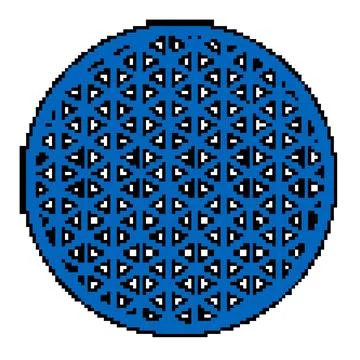 Japanese kumiko triangle pattern inside circle イラスト素材
