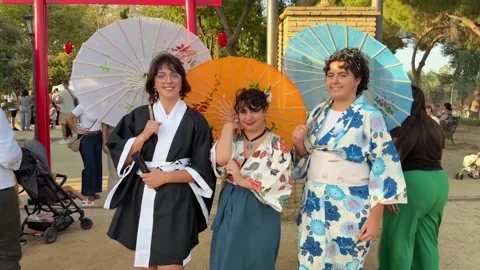 Japanese lantern ritual illuminates river in Spain, Coria del Río (Sevilla), ES  Stock Footage 342391355
