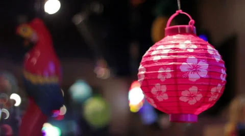 Japanese Lanterns Stock Footage 1680377