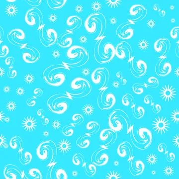 Japanese light  style seamless pattern on blue background Stock Illustration