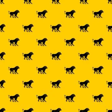Japanese macaque pattern Stock Illustration