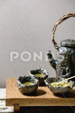 Japanese matcha green tea Stock-Fotos
