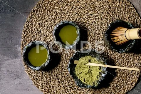 Japanese matcha green tea Stock-Fotos