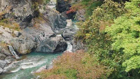 Japanese mountain river 3 Stock Footage 97974992