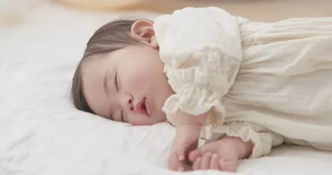 Japanese Newborn Napping Stock Footage 197950746