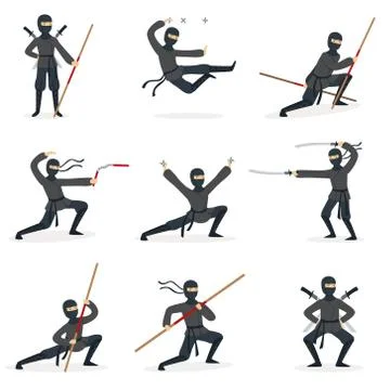 A deadly Ninja assassin. Stock Illustration