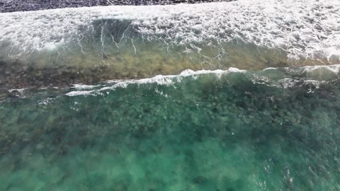 Japanese Ocean Waves 55 Sec Continuous Cinematic Sea Nature Background Stock Footage 336676456