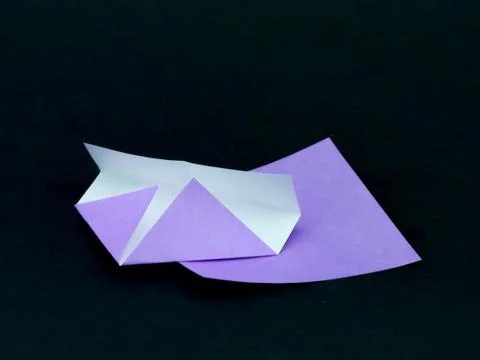 Japanese Origami Toys Folding Instructions; How to Play Stock Photos