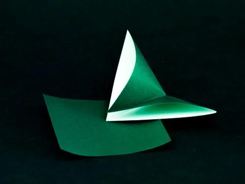 Japanese Origami Toys Folding Instructions; How to Play Stock Photos