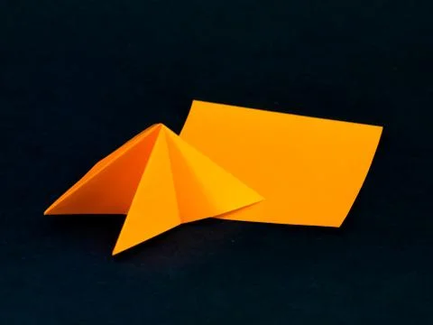 Japanese Origami Toys Folding Instructions; How to Play Stock Photos