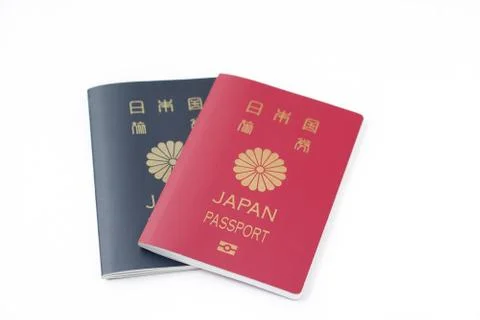 Japanese passport on white isolate background Stock Photos