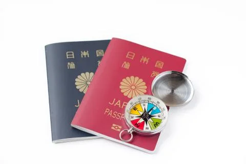 Japanese passport on white isolate background Stock Photos