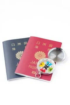 Japanese passport on white isolate background Stock Photos