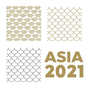 Japanese pattern background vector. Wave pattern. Sea japan pattern vector Stock Illustration