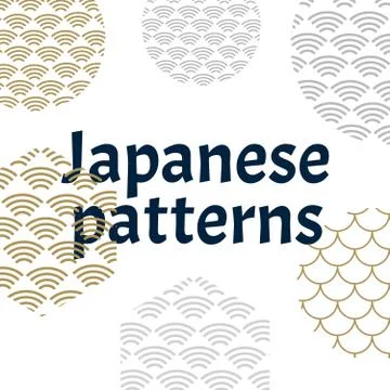 Japanese pattern background vector.Sea japan pattern vector Stock Illustration