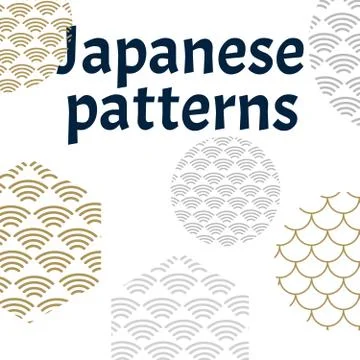 Japanese pattern background vector.Sea japan pattern vector Stock Illustration