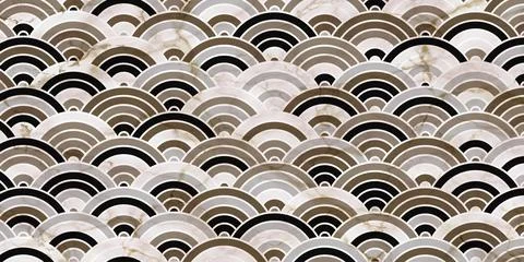 Japanese pattern circle overlapping Stock Illustration