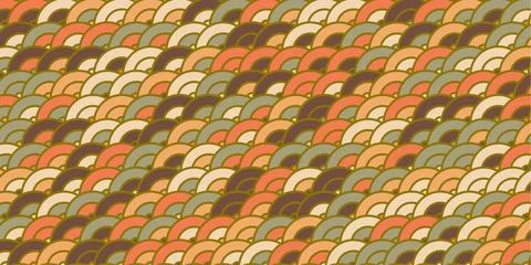 Japanese pattern circle overlapping Illustrazione stock