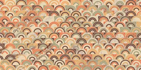 Japanese pattern with circle overlapping retro style Stock Illustration
