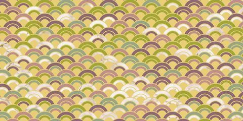 Japanese pattern circle wave background Stock Illustration