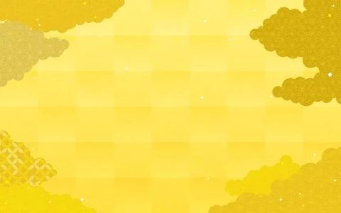 Japanese Pattern Clouds and Gold Leaf like Japanese Style Background, with .. Stock Illustration