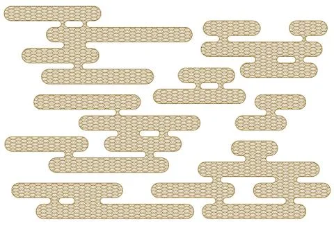 Japanese pattern clouds. Chinese clouds. Design elements for creating patterns 스톡 일러스트