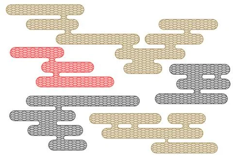 Japanese pattern clouds. Chinese clouds. Design elements for creating patterns 스톡 일러스트