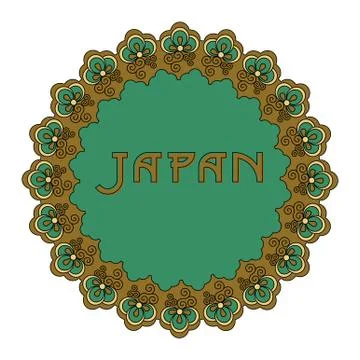 Japanese pattern elements Illustrazione stock