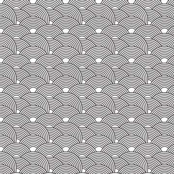 Japanese pattern. Fish scale motif. Stock Illustration