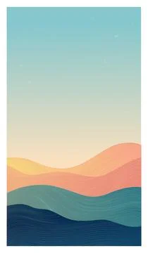 Japanese pattern. Ocean waves and blue sky. Oriental vertical background. P.. Stock Illustration