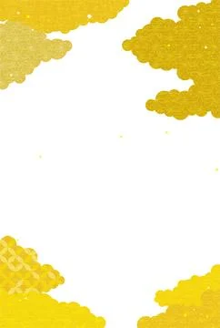 Japanese Pattern Sea of Clouds New Year's greeting card for the year of the.. Stock Illustration