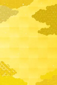 Japanese Pattern Sea of Clouds New Year's greeting card for the year of the.. Stock Illustration