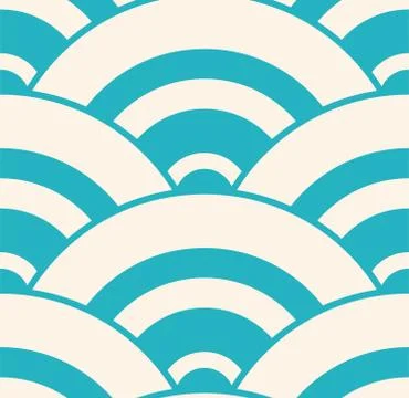 Japanese pattern of waves Stock Illustration