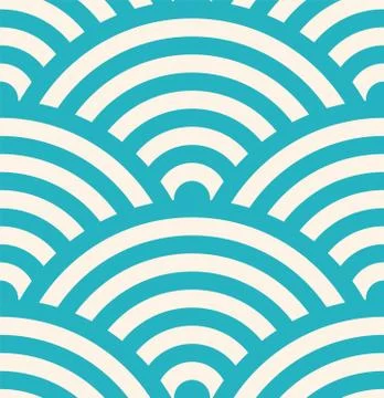 Japanese pattern of waves Stock Illustration