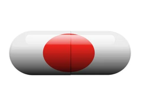Japanese Pill Stock Illustration