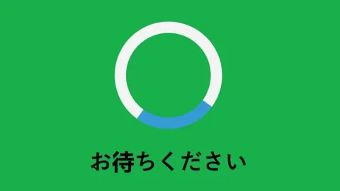 Japanese. Please Wait Loading Throbber Circle With Green Screen on Device 스톡 동영상 165475441