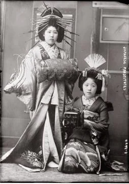  Japanese prostitutes 스톡 사진