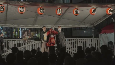 Japanese puppet dances puppet show Stock Footage 231580417