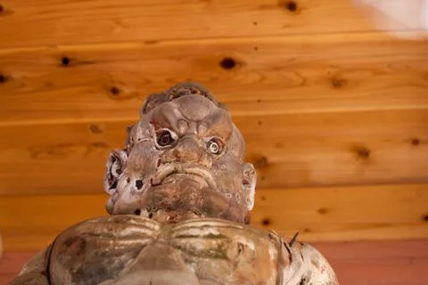 Japanese religious temple guard guy Stock Photos