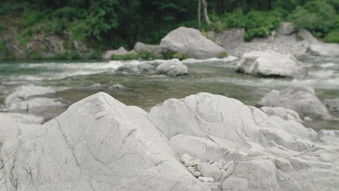 Japanese river in the mountains Stock Footage 109485582