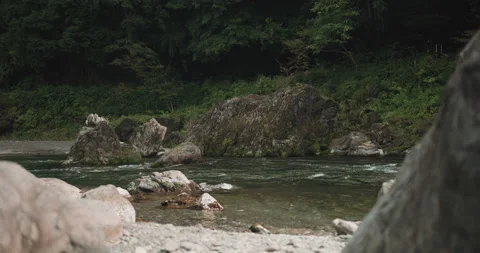 Japanese river side 4k Graded 001 Stock Footage 228760892