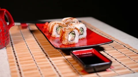 Japanese Rolls For Two Persons Stock-Footage 70416886