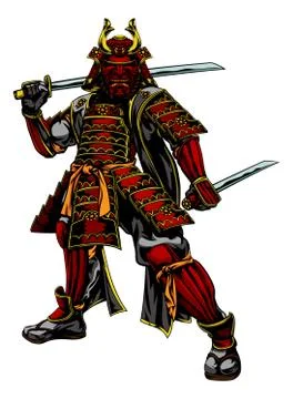 Japanese Samurai Warrior Stock Illustration