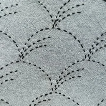 Japanese Sashiko Fabric Study Sample.  Stock Photos