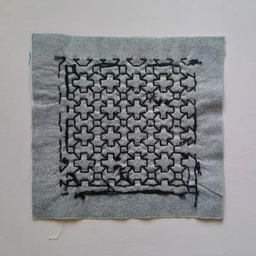 Japanese sashiko pattern reverse view Foto stock